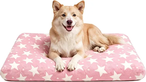 Vista 53 de Tapete de cama para perro, almohadilla reversible para jaula de perro con alfombrilla lavable y espuma suave, cama plana para mascotas para perros