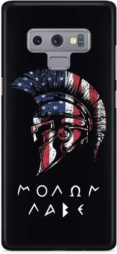 Vista 21 de Inspired Cases - Compatible con iPhone Xs Max - Funda protectora con textura 3D para Apple iPhone Xs Max - Bandera americana - Spartan - Molon Labe