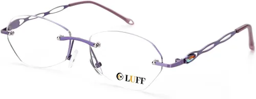 Vista 10 de LUFF Rimless Reading Glasses for Women Blue Light Computer Readers Lightweight 16g Metal Frame Eye Strain Relief