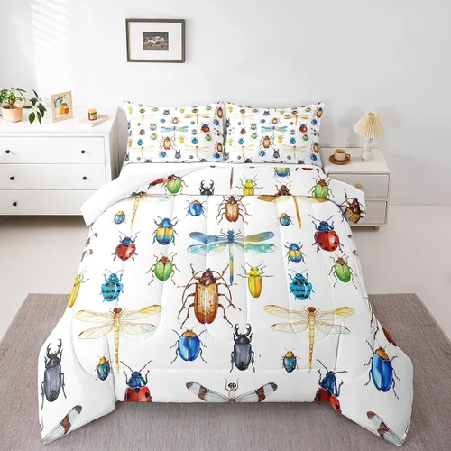 Vista 22 de Erosebridal - Juego de edredón con bandera estadounidense, juego de edredón de plumón tamaño individual para niños y adolescentes, juego de edredón