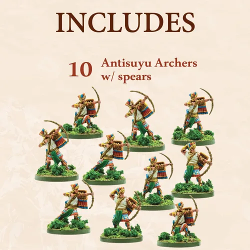 Vista 2 de Wargames Delivered - Warlord Games Mythic Americas - Inca: Antisuyu Archers. Figuras de acción Fantasía 1.102 in Miniaturas para Wargames