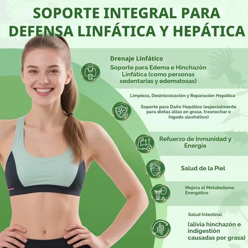 Vista 6 de Drenaje linfático - Gotas de desintoxicación y reparación de limpieza hepática, cardo liposomal, equinácea, alcachofa, diente de león, cúrcuma