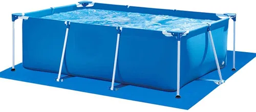 Vista 2 de Paño rectangular de suelo para piscinas sobre el suelo, plegable, impermeable, protector de suelo para piscinas/piscinas inflables para niños, 116 x