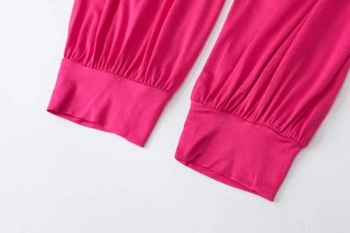 Vista 43 de Pantalones de algodón modal para mujer de AvaCostume, pantalones suaves para practicar yoga o deportes.