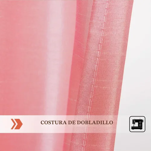 Vista 3 de Juego de cenefa de cocina de seda sintética, cortinas de 36 pulgadas con bolsillo para barra para sala de estar, dormitorio y baño, estilo rústico