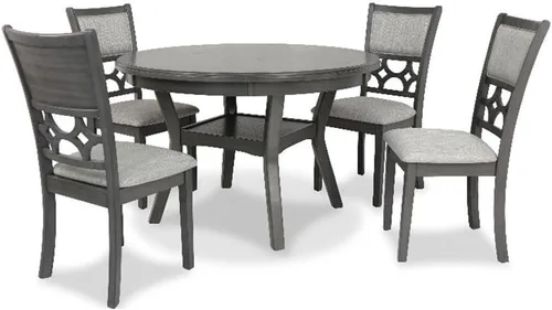 Vista 15 de New Classic Furniture Mitchell - Mesa de comedor, color beige y marrón