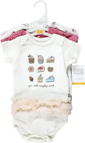 Vista 163 de Hudson Baby baby-girls Cotton Bodysuits 3-pack