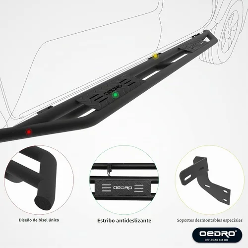 Vista 5 de Reemplazo de estribos OEDRO de 6 pulgadas para Ram 1500 Crew Cab 2009-2018