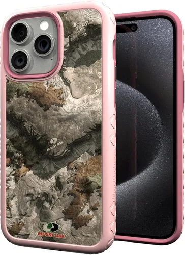 Vista 9 de cellhelmet Mossy Oak Agua Yellowfin Funda de doble capa en morado lila diseñada para iPhone 13 Pro Max a prueba de golpes y caídas, duradera