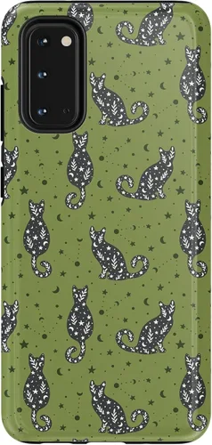 Vista 87 de Casely Funda para Galaxy S9 Postura de cadáver Yoga de esqueleto Diseño protector delgado esencial de doble capa
