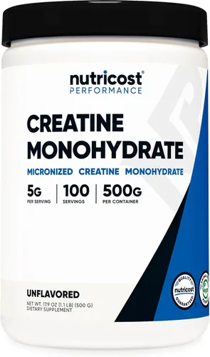 Vista 16 de Nutricost - Polvo de Monohidrato de Creatina (sabor Frambuesa Azul), 500 Gramos (1.1 LBS)