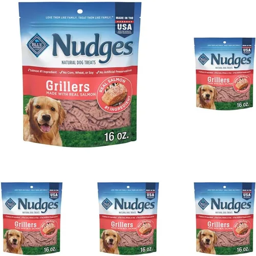Vista 13 de Blue Buffalo Nudges Grillers - Golosinas naturales para perros, carne de res, 16 onzas
