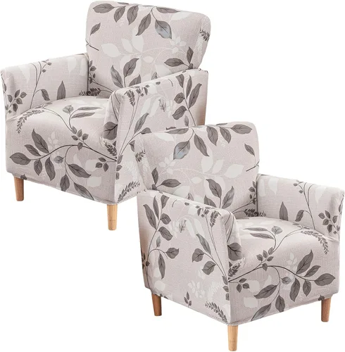 Vista 28 de Fundas de jacquard para sillón de banquete, fundas suaves para sillón de 1 pieza, fundas elásticas para silla de sala de estar, antideslizantes