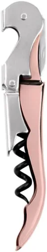 Vista 19 de True Truetap Sacacorchos de camarero de doble bisagra, abridor de botellas de vino de acero inoxidable con cortador de papel de aluminio Negro