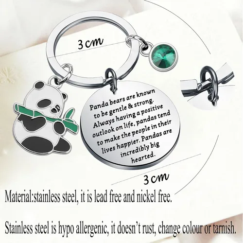 Vista 2 de Lindo llavero de panda animal oso panda amante joyería regalo oso panda oso oso panda son conocidos por ser suaves y fuertes