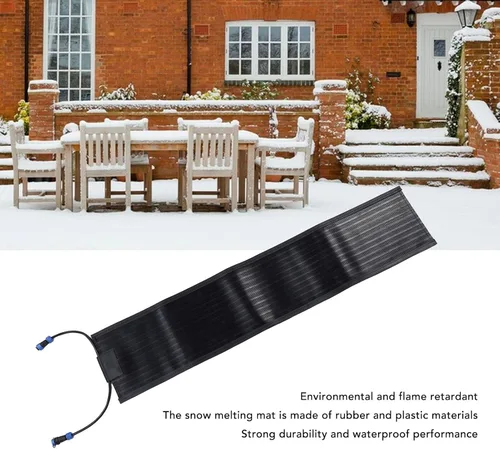 Vista 5 de TOPINCN Snow Melting Mat Heated Snow Melting Mat 180W Electric Snow Melting Mat Heated Outdoor Doormat for Winter Entrances Steps Road (US Plug 120V)