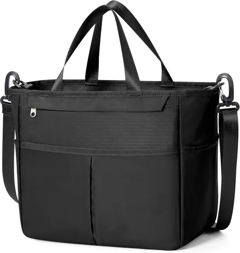 Vista 13 de Bolsa de almuerzo para mujer, caja de almuerzo grande para adultos para mujeres y hombres, bolsa de almuerzo aislada con bandolera para trabajo