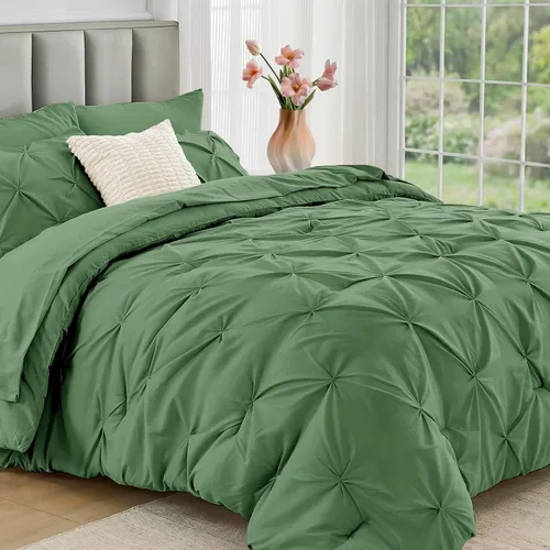 Vista 58 de JOLLYVOGUE Juego de edredón tamaño individual de 5 piezas – Juego de ropa de cama tamaño individual en una bolsa para todas las estaciones