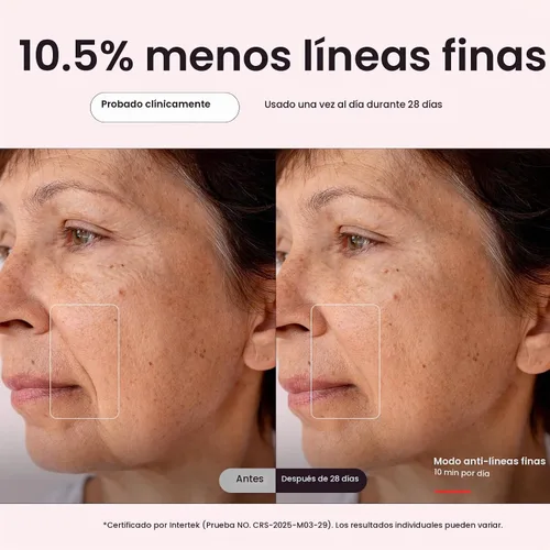 Vista 4 de Wavytalk Máscara de terapia de luz roja para cara, ELLE mejor herramienta Rosa
