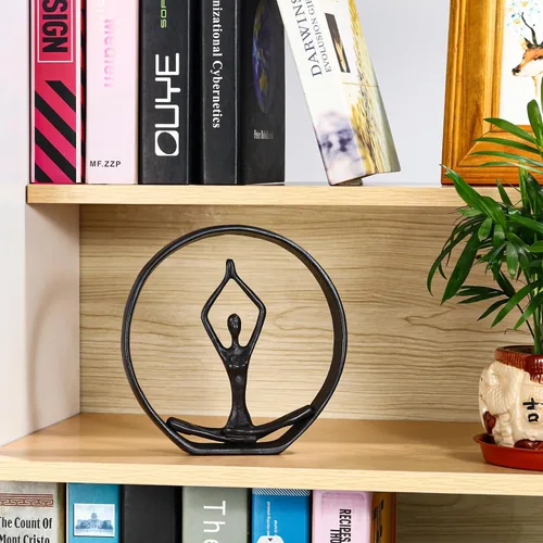 Vista 5 de Regalo para yoga, figuras y estatuas de yoga, estatua de postura de yoga de meditación, escultura de yoga, decoraciones de yoga para el hogar