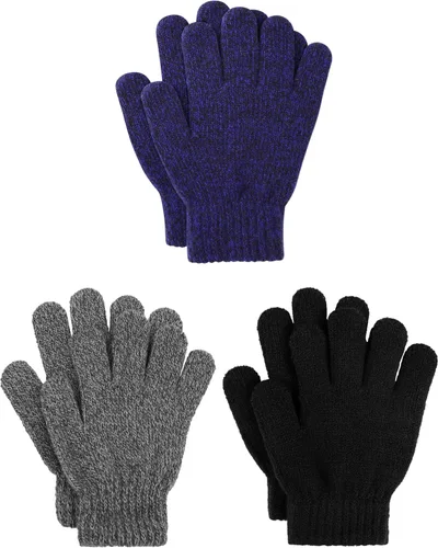 Vista 12 de Cooraby 3 pares de guantes de invierno para niños, gruesos y cálidos
