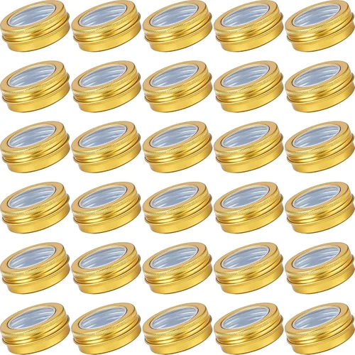 Vista 15 de Latas de aluminio mandarina de 1 oz (1 fl oz) con tapas y etiquetas
