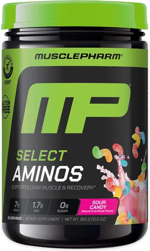 Vista 10 de MusclePharm Select Amino's Amino's EAA + BCAAs, polvo de aminoácidos esenciales después del entrenamiento, suplemento energético preentrenamiento