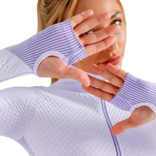 Vista 6 de Veriliss Conjunto de 3 piezas de entrenamiento sin costuras para mujer, gimnasio, deportes, escuela, correr, yoga, ropa deportiva