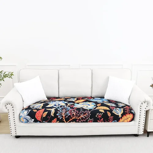 Vista 93 de Smiry Fundas de cojín de sofá estampadas, fundas elásticas suaves para sofá, fundas de sofá lavables antideslizantes, protector de muebles para Beige