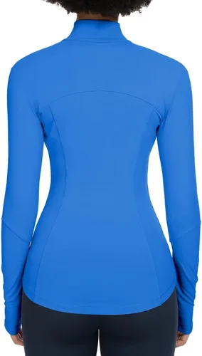 Vista 3 de Womens Running Jackets Athletic Workout Scrub Jacket Track Full Zip Up Gym for Women Yoga Top