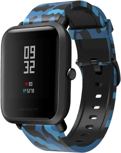 Vista 4 de FitTurn BJNAAL P36/P32/P22 - Correa de repuesto para reloj inteligente BJNAAL P36/P32/P22 Smartwatch Correa de silicona suave camuflaje deportivo
