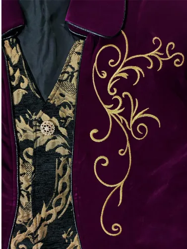 Vista 5 de Apocrypha Chaqueta medieval steampunk para hombre, chaqueta de príncipe victoriano