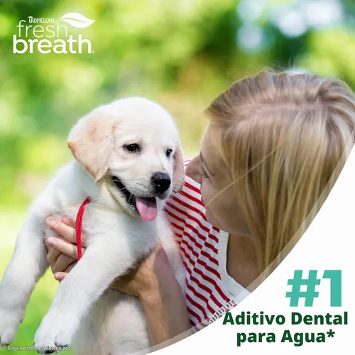 Vista 7 de TropiClean - Aditivo de agua para aliento fresco para cachorros, solución limpiadora de dientes y ambientador de aliento, sin necesidad de pasta