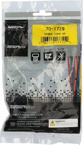 Vista 5 de Metra Arnés de cableado de radio 70-1729 para Honda/Acura seleccionados 2008-2021 Plug-and-play head unit adapter, connects aftermarket receivers