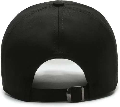 Vista 7 de Robately Gorra de béisbol para hombre de moda clásica lisa con picos de doble capa de perfil bajo, gorra de camionero de algodón ajustable suave