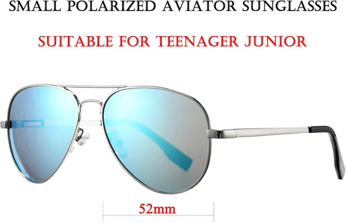 Vista 3 de PORADAY - Lentes de sol polarizados para hombres y mujeres con estilo aviador, armazón de metal, 100% protección UV400, 58 mm