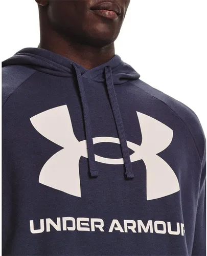 Vista 3 de Under Armour Rival - Sudadera con capucha para hombre, con logotipo grande Rival Fleece