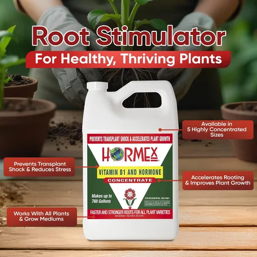 Vista 2 de Hormex Concentrado de hormona líquida de enraizamiento con B1 - Estimulador de crecimiento de raíces para plantas fuertes y saludables - Previene