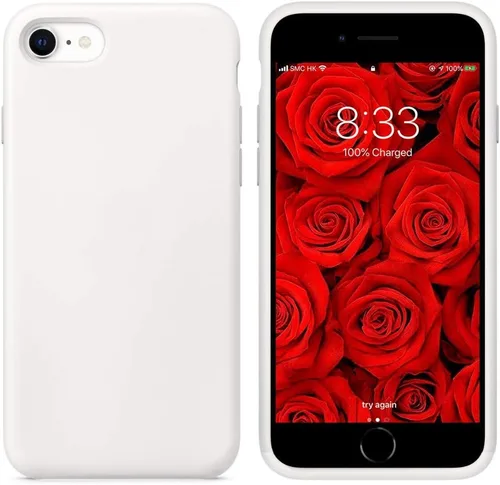 Vista 12 de IceSword Funda para iPhone SE 3 2022 [actualizada]/ iPhone SE 2020 (2ª generación)/iPhone 7/iPhone 8 funda de silicona azul, funda de goma de gel