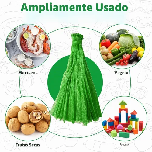 Vista 2 de 100 bolsas de malla reutilizables de 24 pulgadas, cebollas, bolsas de malla de mariscos
