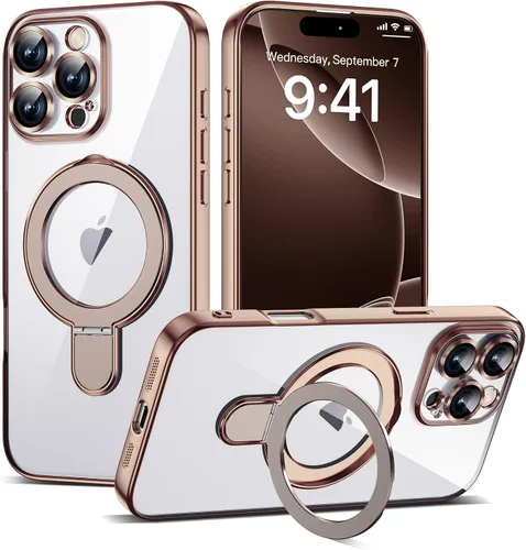 Vista 97 de Funda compatible con iPhone 12 con soporte de anillo magnético invisible [compatible con Mag-Safe] [Protector completo de lente de cámara] Funda