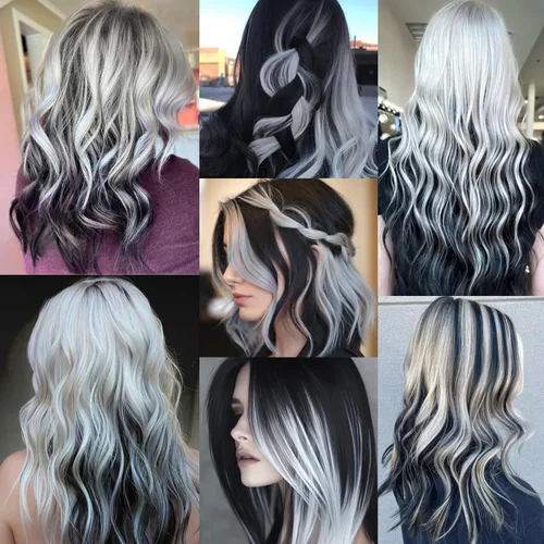 Vista 6 de Extensiones de cabello sintético de 22 pulgadas, extensiones de cabello sintético largo y lacio con clip, extensiones de cabello sintético para Negro