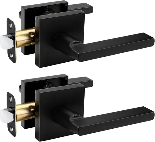 Vista 63 de Goldenwarm Manijas de puerta de oro cepillado para interiores, manijas