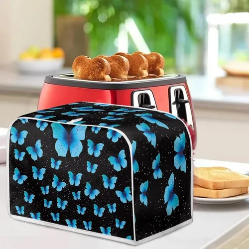 Vista 4 de Dolyues Cubierta para tostadora de pan de 2 rebanadas, bolsa de almacenamiento de polvo, cubierta de electrodomésticos pequeños, cubierta de horno