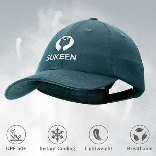 Vista 2 de Sukeen Lightweight Cooling Hat Unisex, Quick Dry Sun Hats for Men, Adjustable Workout Hats Cooling Baseball Cap for Men Women