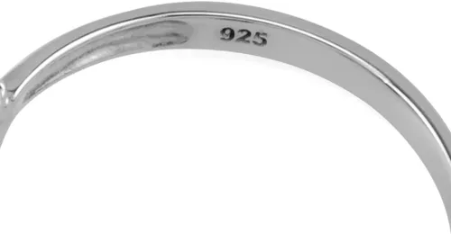 Vista 4 de Silvershake Anillo de compromiso y promesa de plata de ley 925 chapada en oro blanco o chapado en oro amarillo de 18 quilates