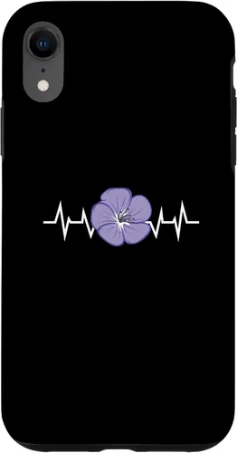Vista 8 de iPhone 15 Purple Flower Blossom Heartbeat Flower Lover Purple Flower Case