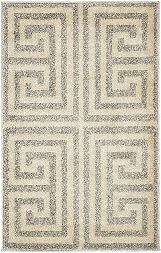 Vista 24 de Unique Loom Athens Collection - Alfombra clásica geométrica moderna con diseño de bordes, 3 pies 3 pulgadas x 5 pies 3 pulgadas, negro/beige negro
