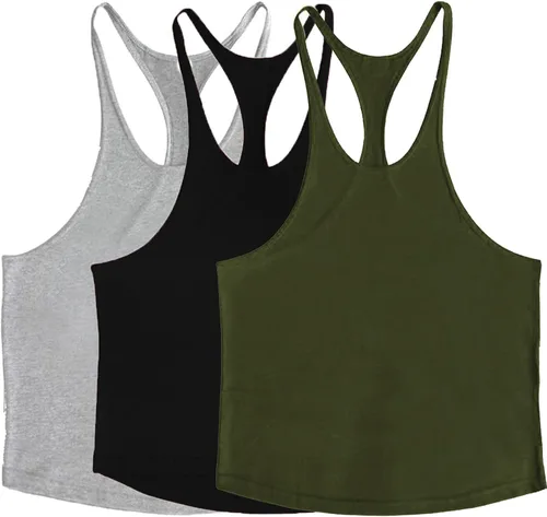 Vista 8 de ZUEVI Camiseta sin mangas para hombre, corte muscular, culturismo, gimnasio, espalda en Y, camiseta sin mangas para entrenamiento