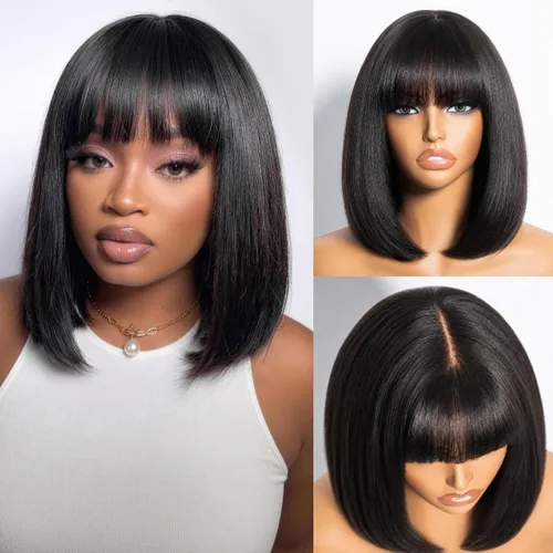 Vista 11 de Peluca de cabello humano rubio estilo Bob de 13 x 4 con encaje frontal, peluca Bob de 10 pulgadas 613 Lace Front Wig Human Hair Pre Plucked With